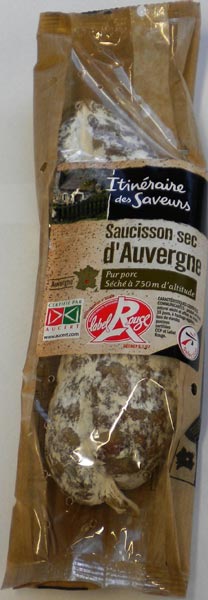 Saucisson sec d'Auvergne Label Rouge - Salaisons du Lignon